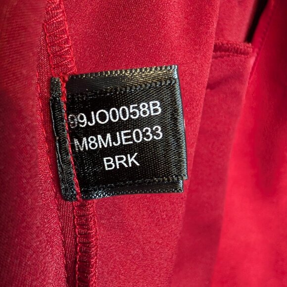 Marc New York Women's XS Car Coat Red Faux Suede Longline Button down - Picture 14 of 14